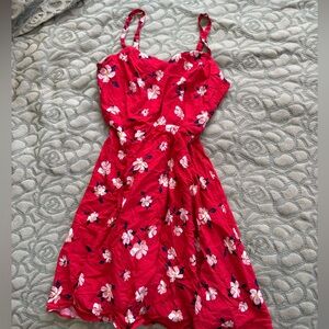 Old Navy Red Floral Mini Dress